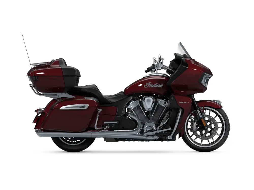 2025 Indian Motorcycle Indian Pursuit Limited with Powerband Audio Package Maroon Metallic