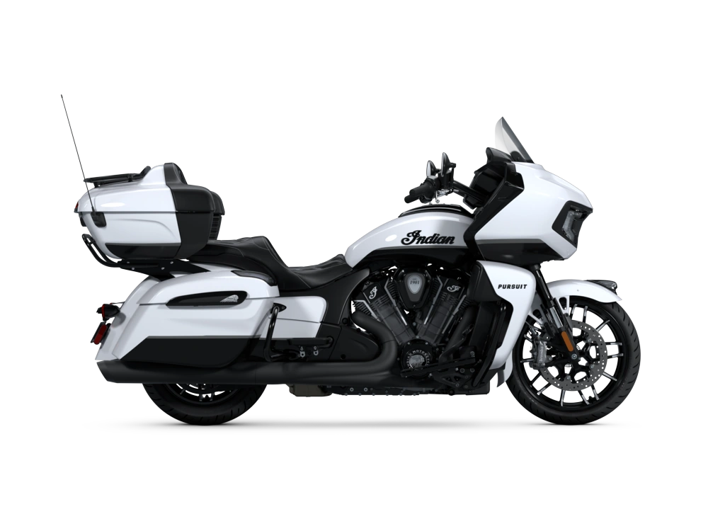 Indian Motorcycle Indian Pursuit Dark Horse Indian Pursuit Dark Horse with Powerband Audio Package Ghost White Metallic Crystal with Black Vivid Crystal 2025 alt