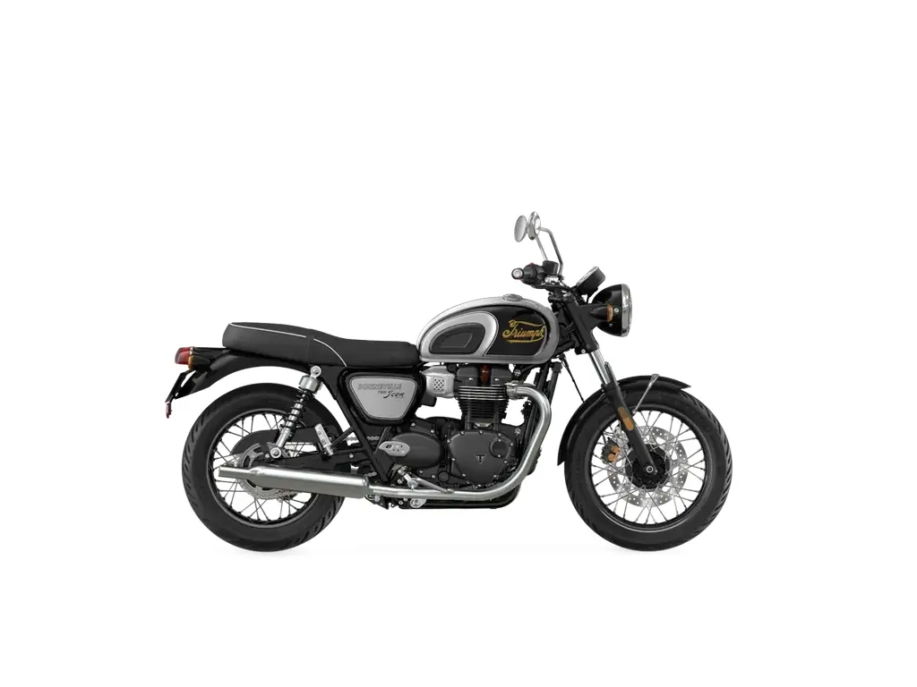 2024 Triumph Bonneville T100 Icon Edition – Aluminium Silver Sapphire Black