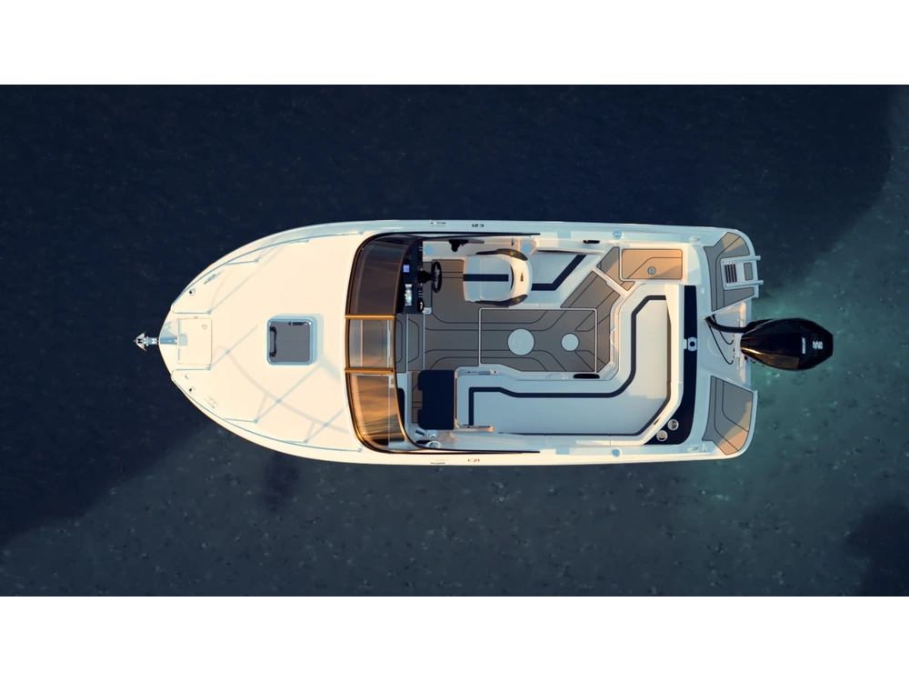 2025 Bayliner C21 C21 White bottom w/ navy blue hull alt