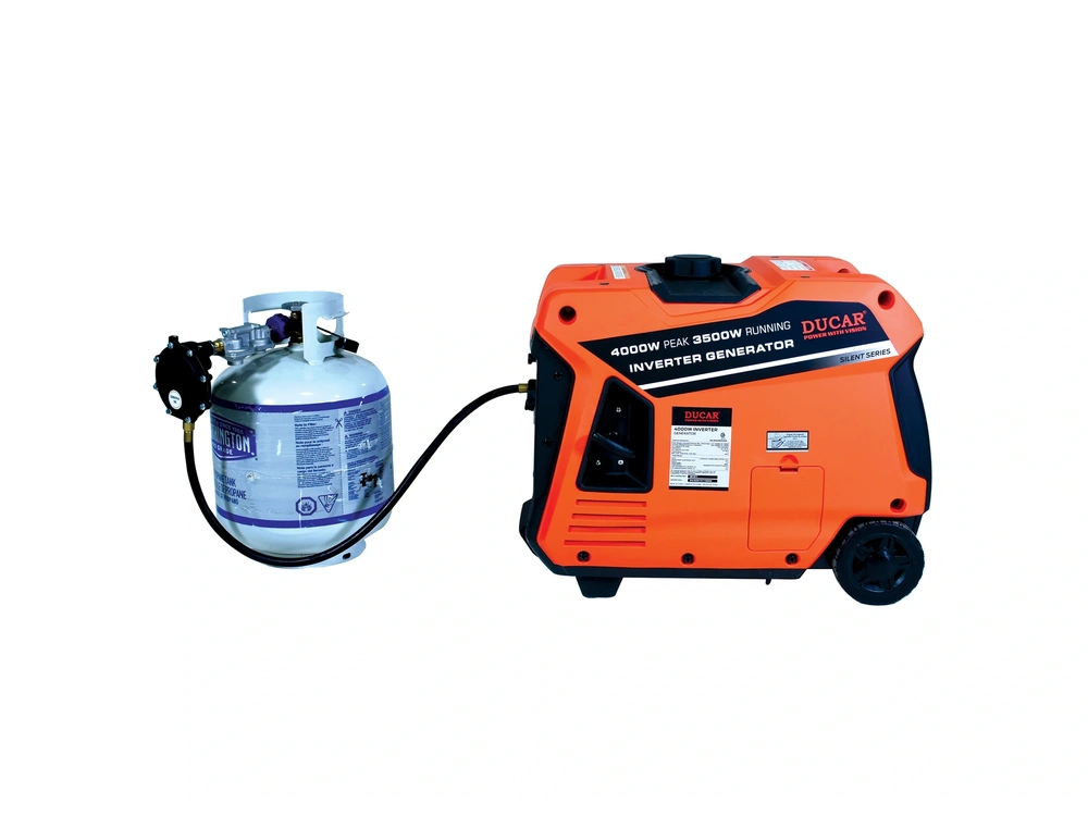 Ducar Génératrice à onduleur 4000W (Dual Fuel: Propane et essence) Génératrice à onduleur 4000W (Dual Fuel: Propane et essence) 2025 alt