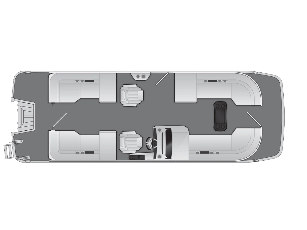 Bennington Marine M Line 24 M Fastback Quad Bench 2025 alt