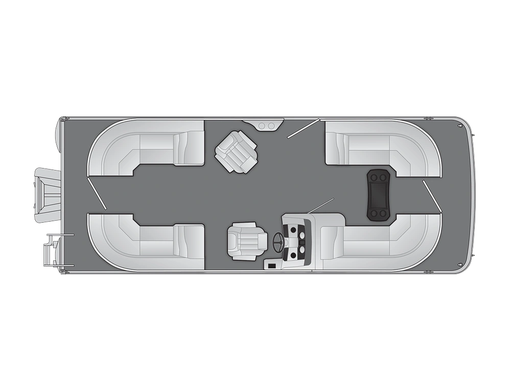 Bennington Marine SX Line 23 SX Stern Radius Quad Bench 2025 alt