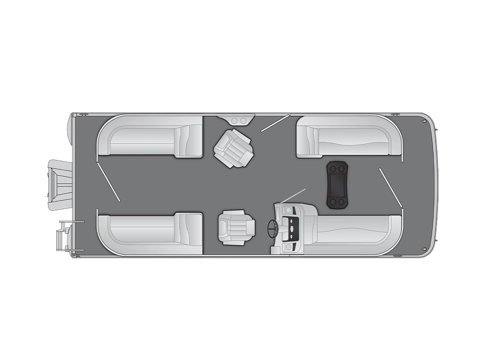 Bennington Marine S Line 22 S Stern Radius Quad Bench 2025 alt