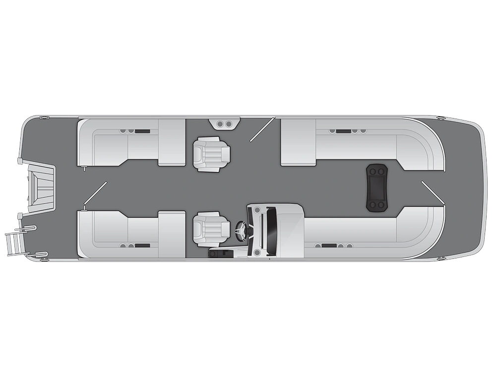 Bennington Marine M Line 26 M Fastback Quad Bench 2025 alt