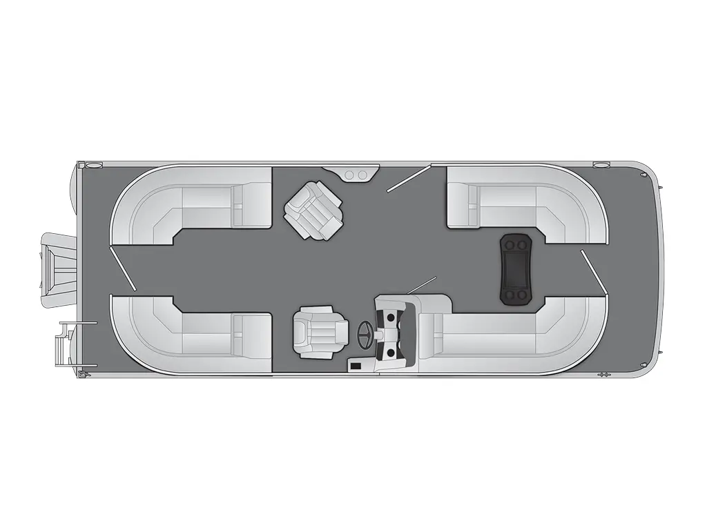 Bennington Marine 24 Stern Radius Quad Bench 2025