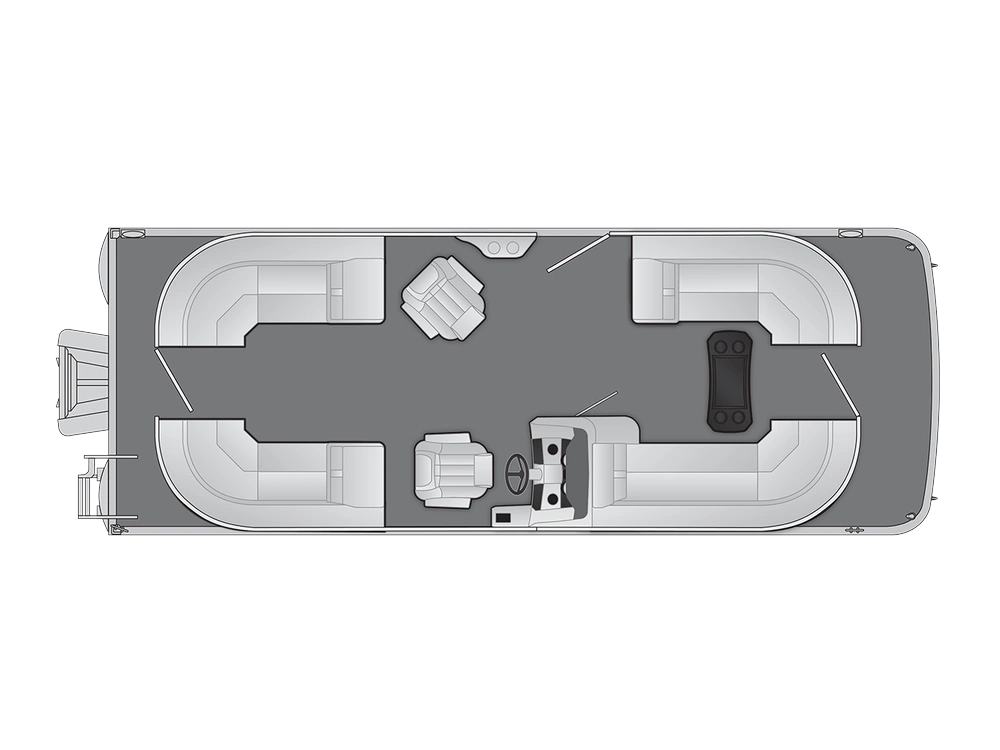Bennington Marine SX Line 24 Stern Radius Quad Bench 2025 alt
