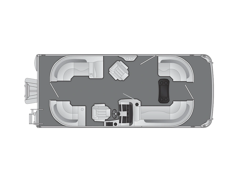 Bennington Marine L Line 21 L Stern Radius Quad Bench 2025 alt