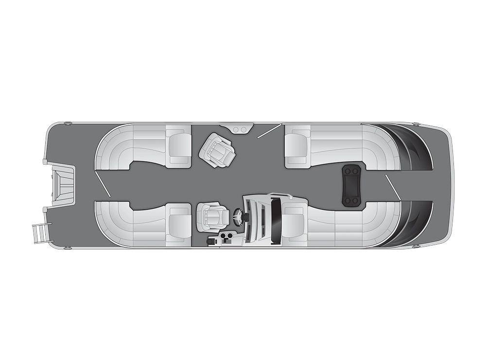 2025 Bennington Marine Q Line 25 Q Stern Radius Quad Bench alt
