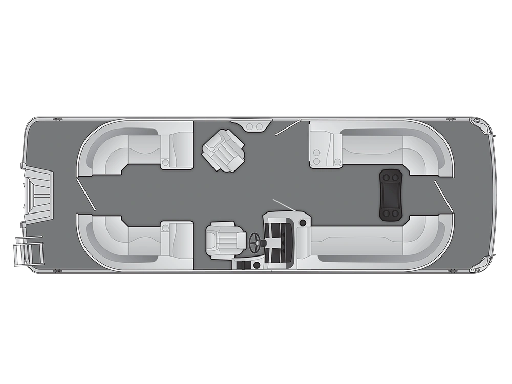 Bennington Marine L Line 25 L Stern Radius Quad Bench 2025 alt