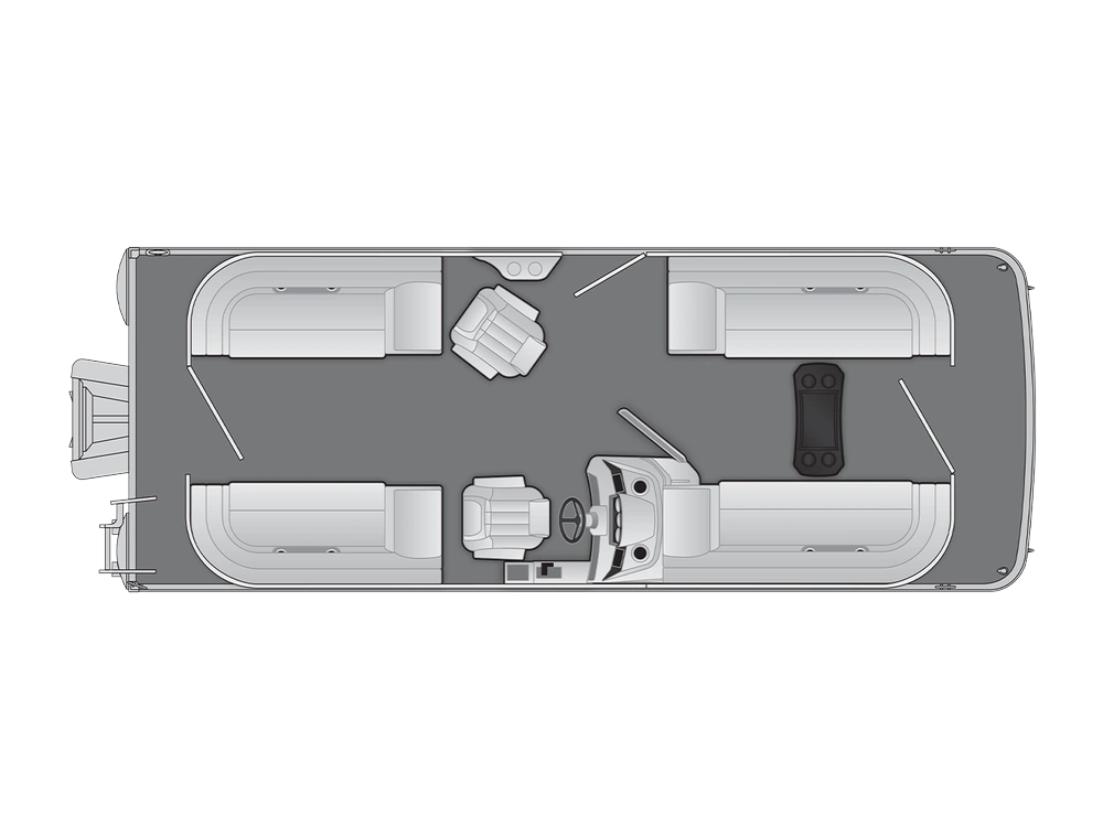 Bennington Marine S Line 23 S Stern Radius Quad Bench 2025 alt