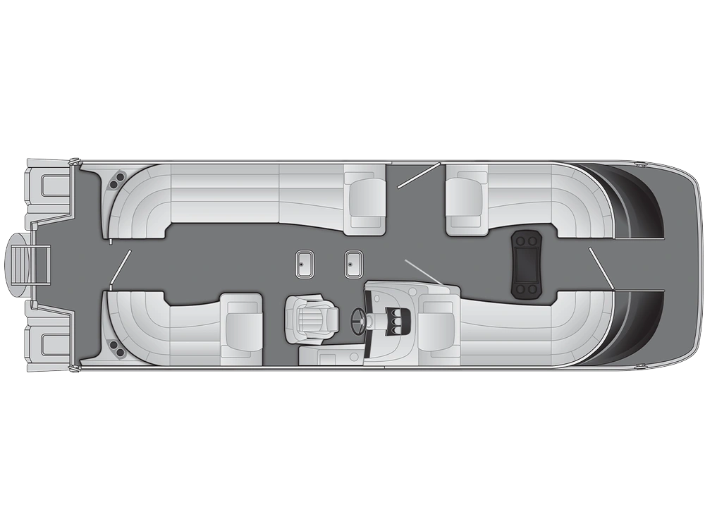 Bennington Marine QX Line 27 QX Fastback Quad Bench 2025 alt