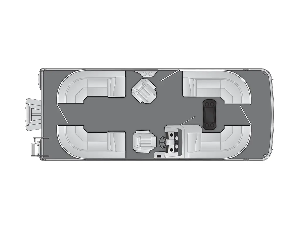 Bennington Marine 22 SX Stern Radius Quad Bench 2025