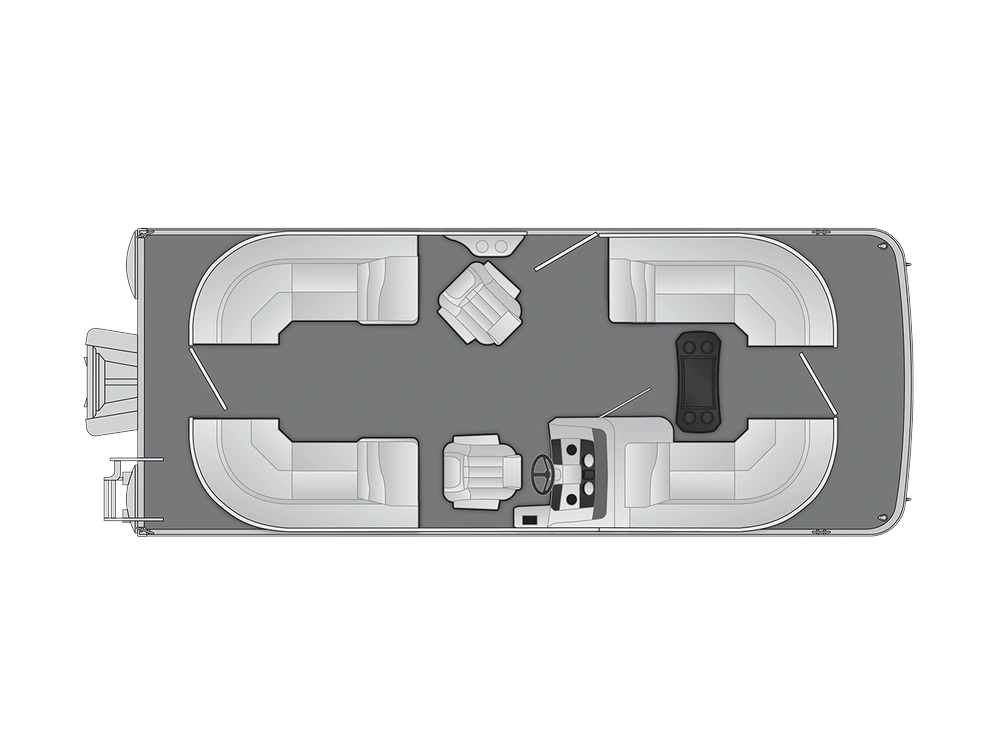 Bennington Marine SX Line 22 SX Stern Radius Quad Bench 2025 alt