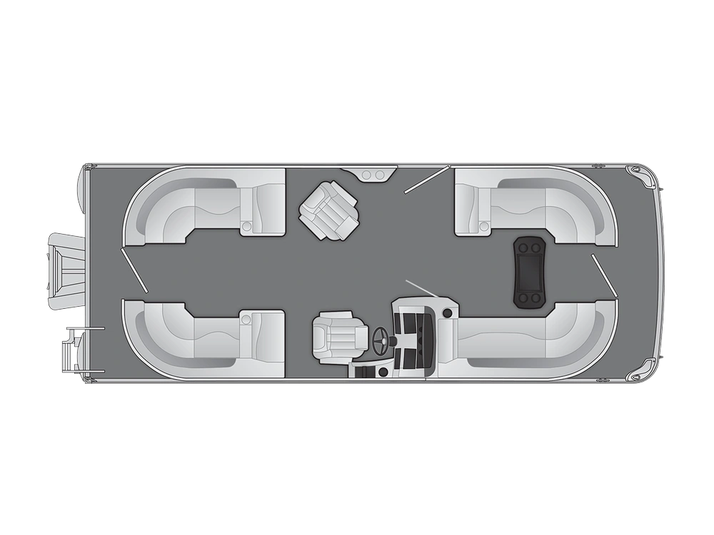 Bennington Marine L Line 23 L Stern Radius Quad Bench 2025 alt