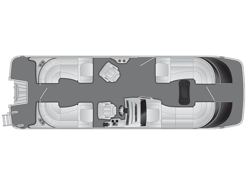 Bennington Marine QX Line 25 QX Fastback Quad Bench 2025 alt