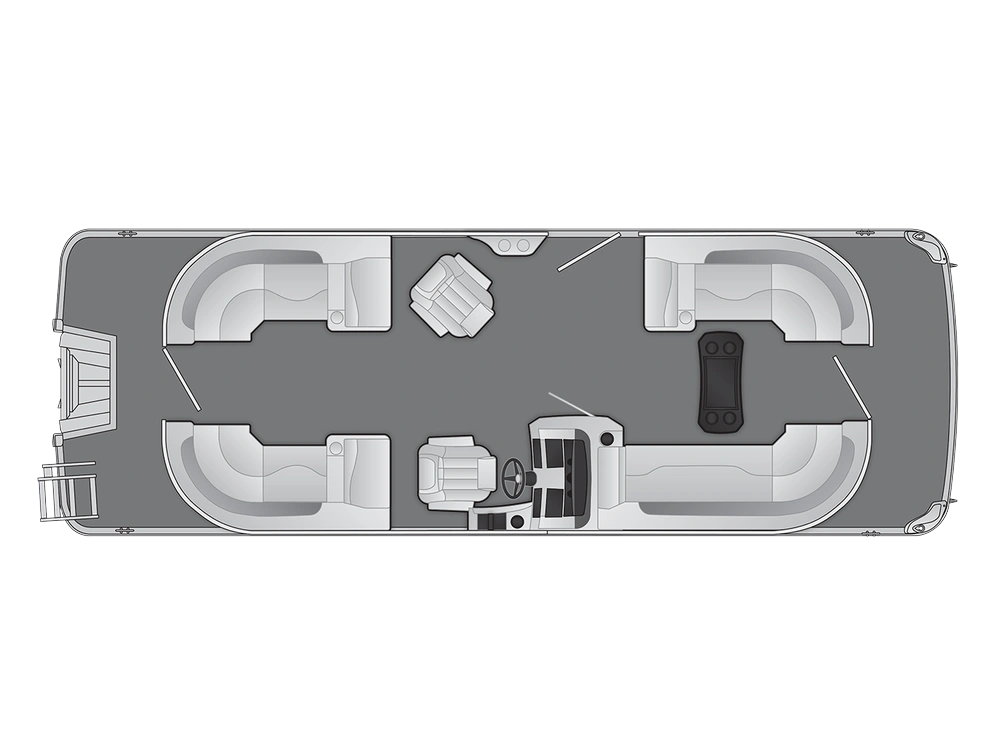 Bennington Marine L Line 24 L Stern Radius Quad Bench 2025 alt