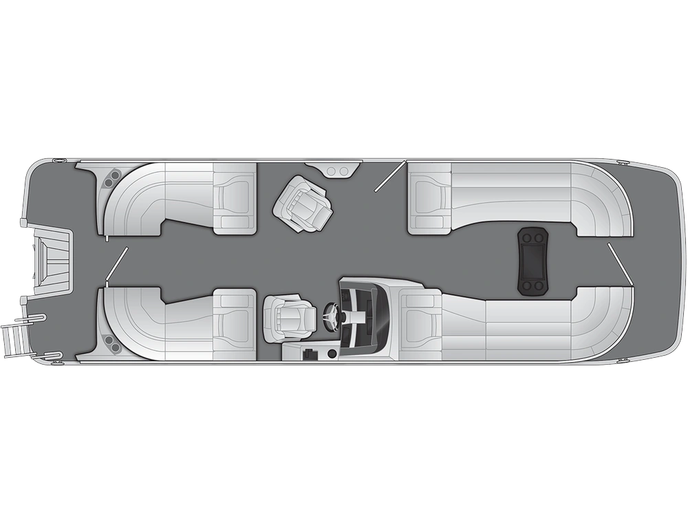 Bennington Marine RX Sport Line 25 RX Fastback Quad Bench 2025 alt