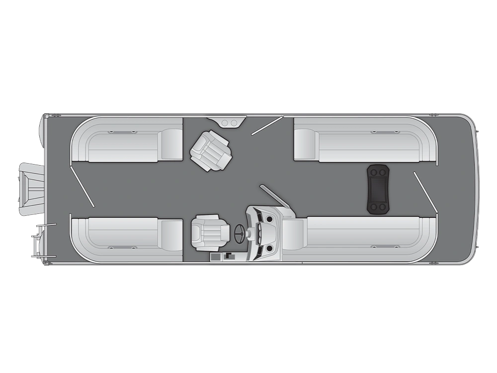 Bennington Marine S Line 25 S Stern Radius Quad Bench 2025 alt
