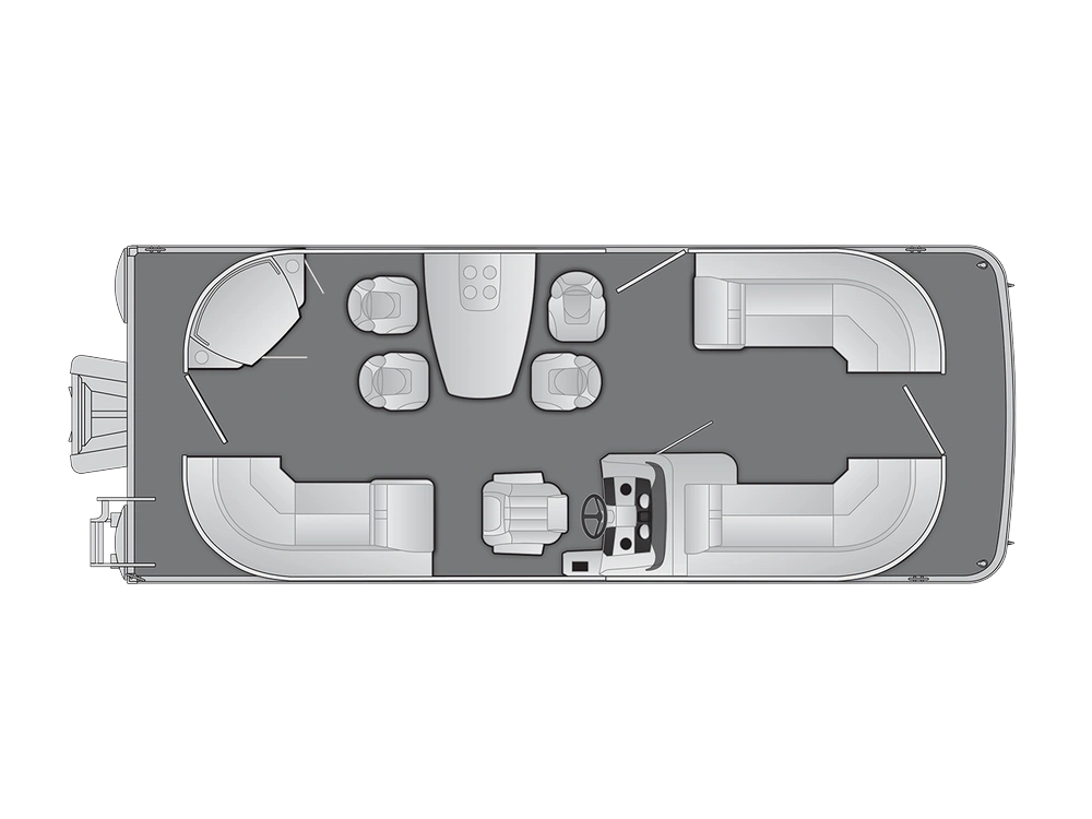 Bennington Marine SX Line 23 SX Port Dinette Entertainment 2025 alt