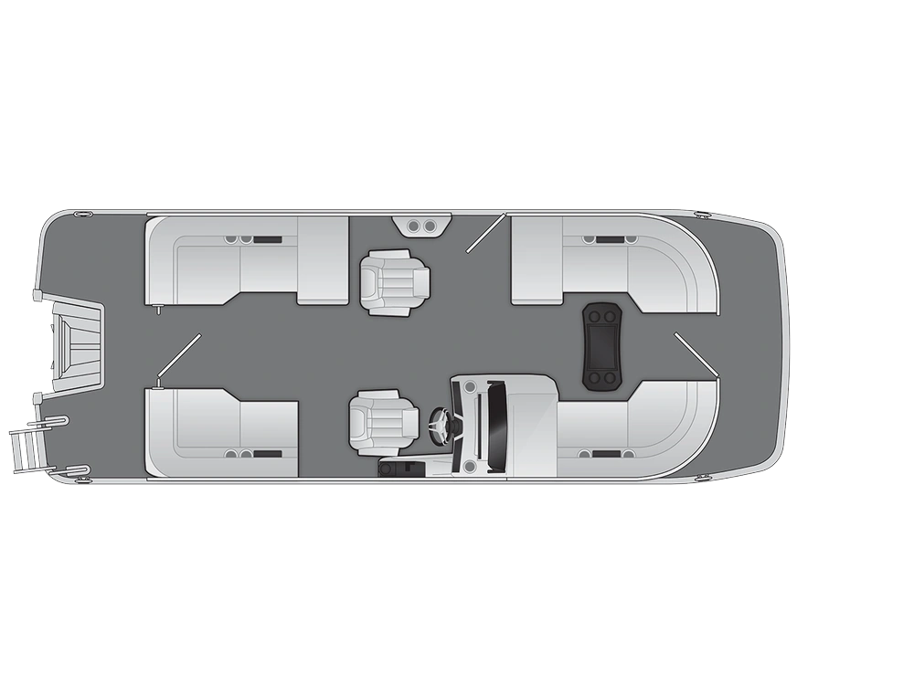 Bennington Marine M Line 22 M Fastback Quad Bench 2025 alt