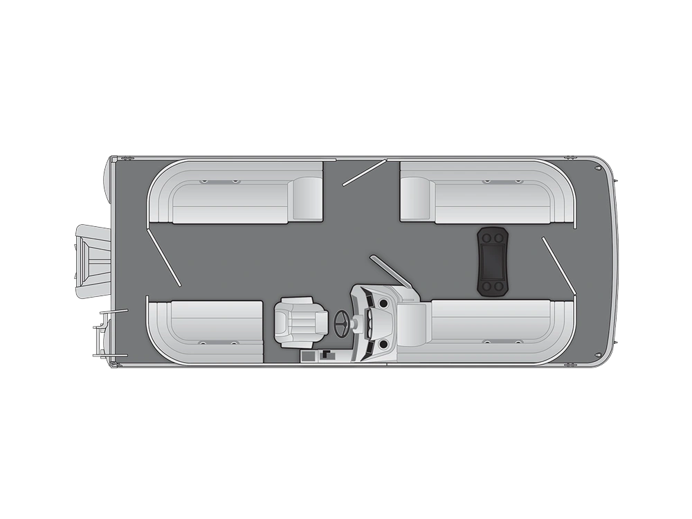2025 Bennington Marine S Line 21 S Stern Radius Quad Bench alt