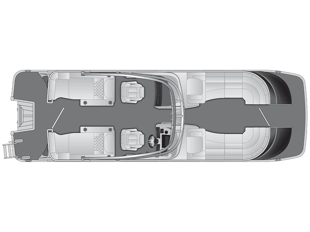 Bennington Marine QX Line 25 QX Stern Lounge W/ Windshield And Arch 2025 alt