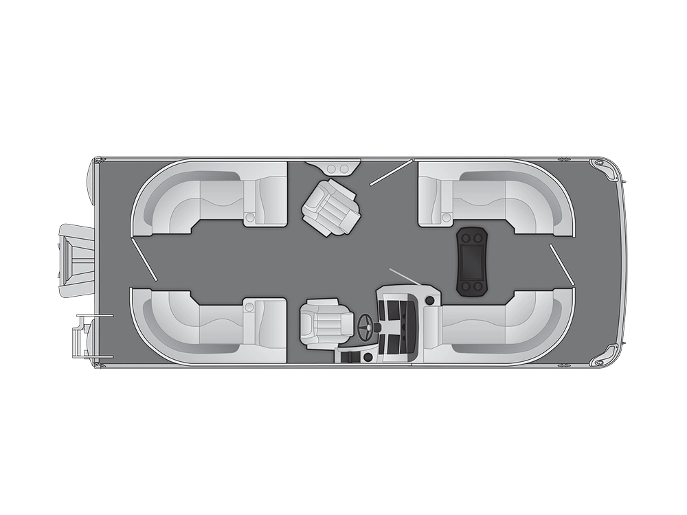 Bennington Marine L Line 22 L Stern Radius Quad Bench 2025 alt