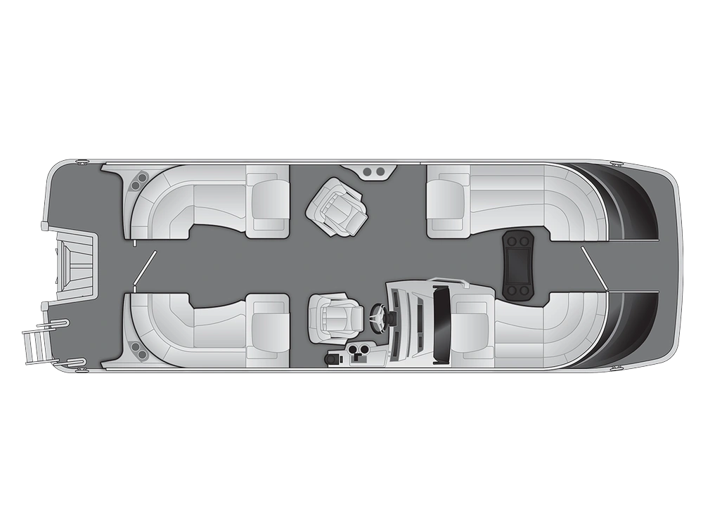 Bennington Marine QX Line 23 QX Fastback Quad Bench 2025 alt