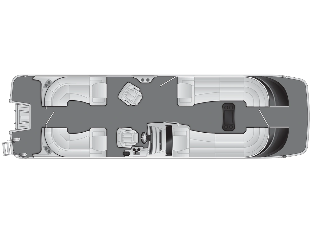 Bennington Marine QX Line 28 QX Fastback Quad Bench 2025 alt