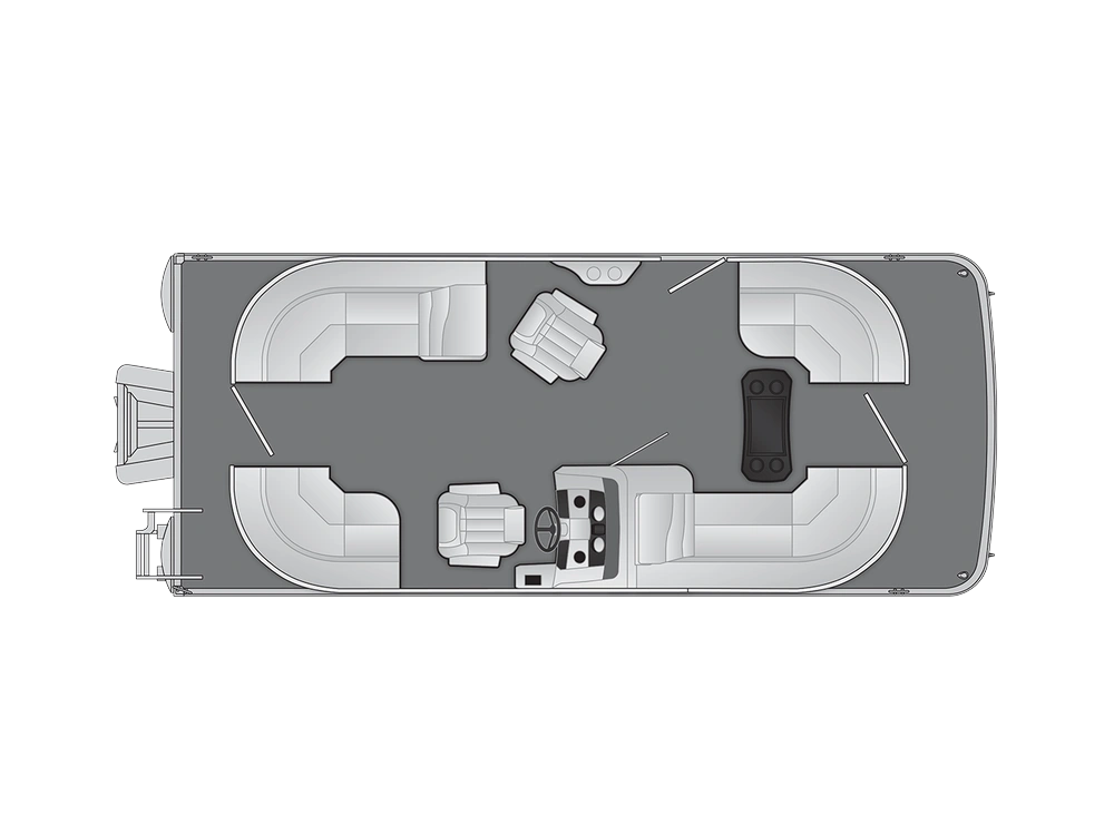 Bennington Marine SX Line 21 SX Stern Radius Quad Bench 2025 alt