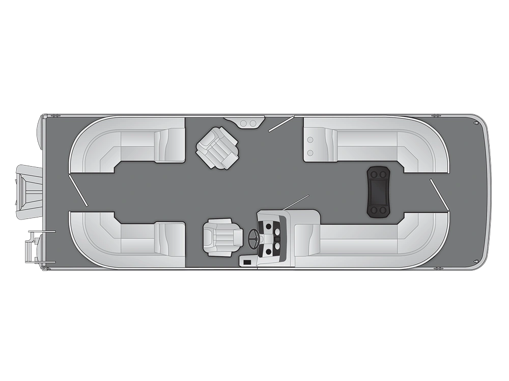 Bennington Marine SX Line 25 Stern Radius Quad Bench 2025 alt