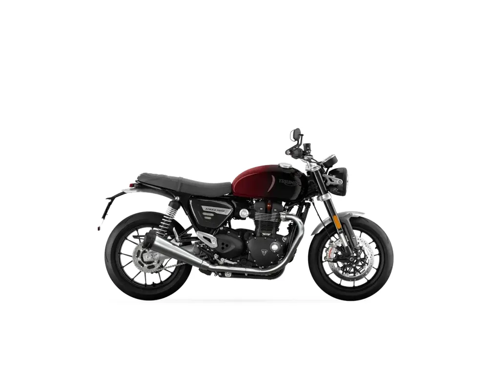 2025 Triumph Speed Twin 1200 Stealth Edition – Sapphire Red/ Silver Red