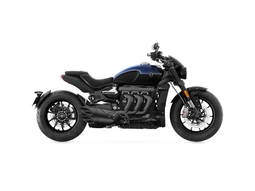 2025 Triumph Rocket 3 Storm R Satin Pacific Blue and Matte Sapphire Black