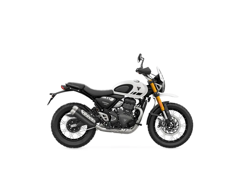 2025 Triumph Scrambler 400 XC Vanilla White
