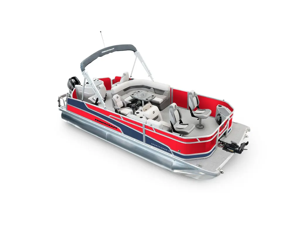 2025 Princecraft Sportfisher 21-4S Ruby Red - Nautical Blue Edition