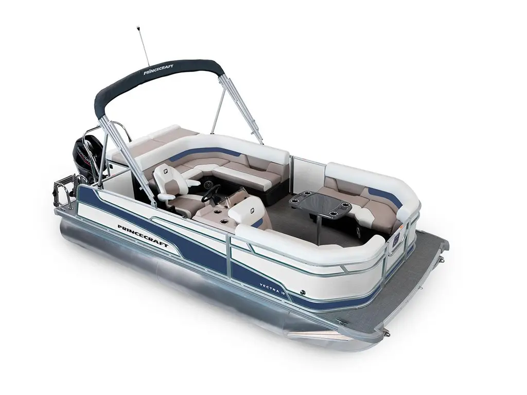 2025 Princecraft Vectra® 19 L Pearl Grey - Nautical Blue Edition