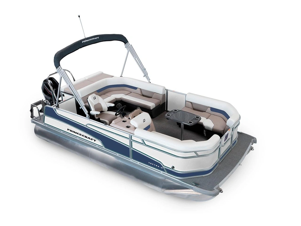 2025 Princecraft Vectra® 19 L Vectra® 19 L Pearl Grey - Nautical Blue Edition alt