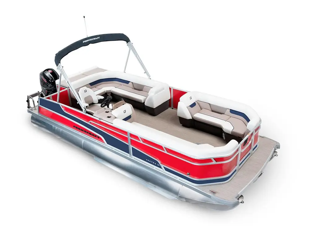 2025 Princecraft Vectra® 23 L Ruby Red - Nautical Blue Edition
