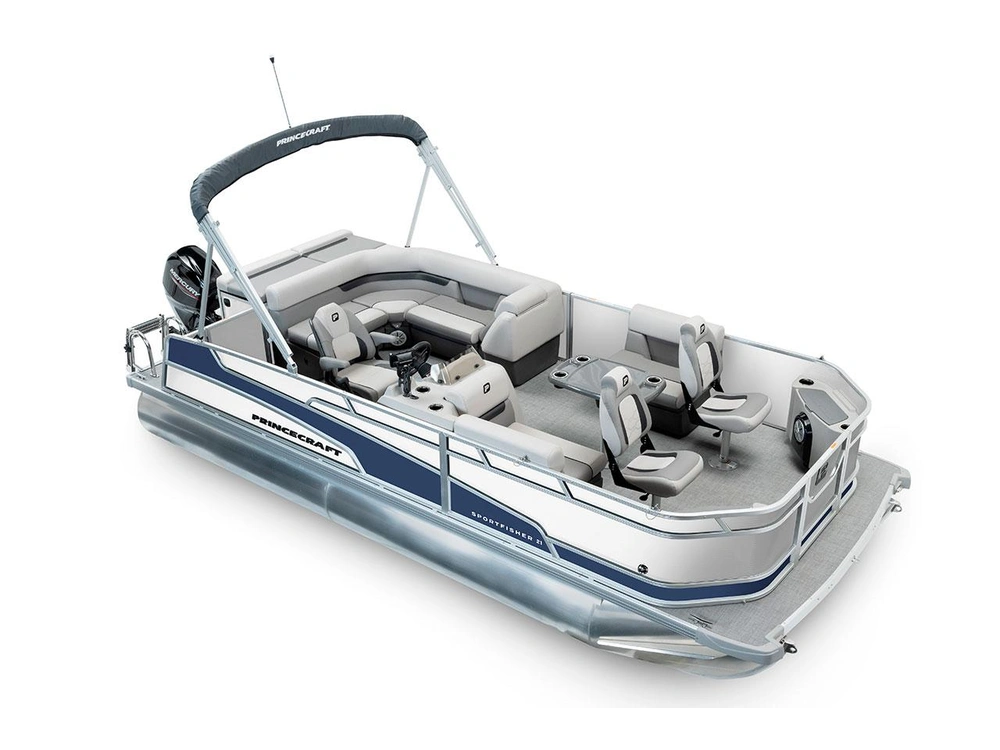 2025 Princecraft Sportfisher 21-2S Sportfisher 21-2S Pearl Grey - Nautical Blue Edition alt