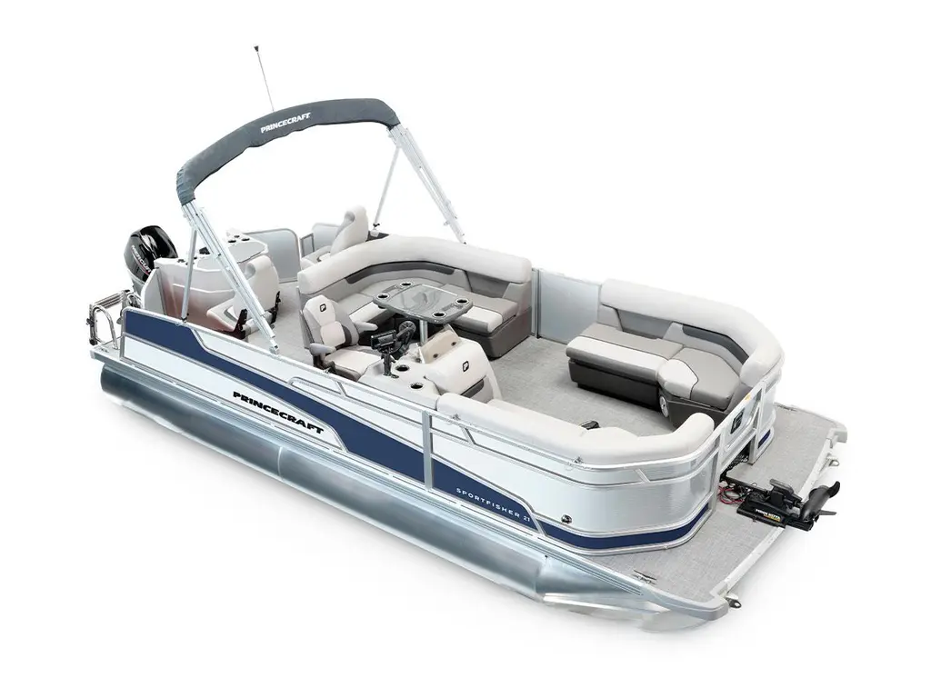 2025 Princecraft Sportfisher 21-2RS Pearl Grey - Nautical Blue Edition