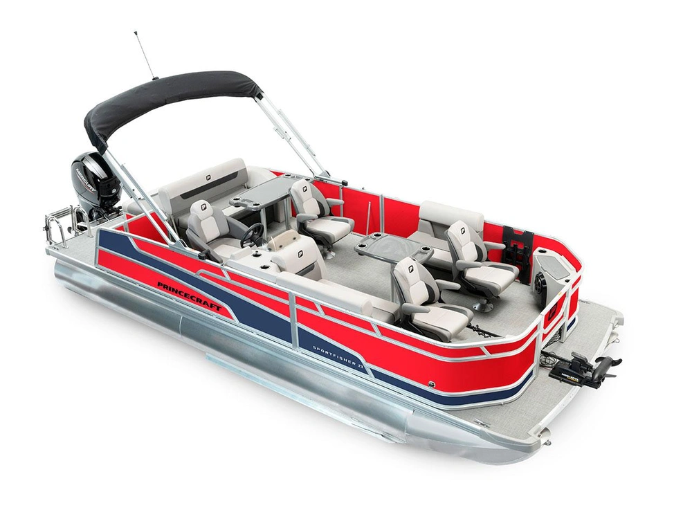2025 Princecraft Sportfisher 23-2S RL Sportfisher 23-2S RL Ruby Red - Nautical Blue Edition alt