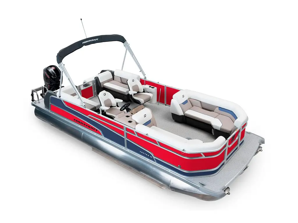 2025 Princecraft Vectra® 23 XT Ruby Red - Nautical Blue Edition