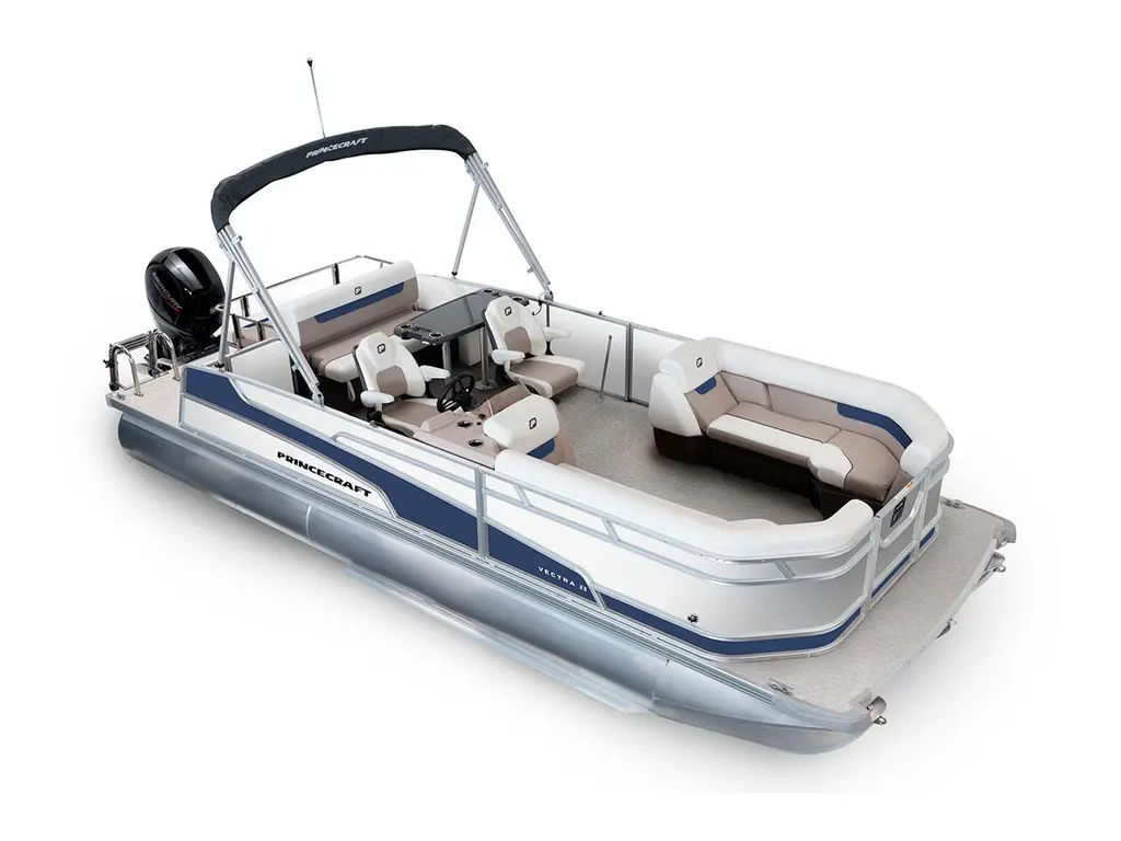 2025 Princecraft Vectra® 23 RL Pearl Grey - Nautical Blue Edition