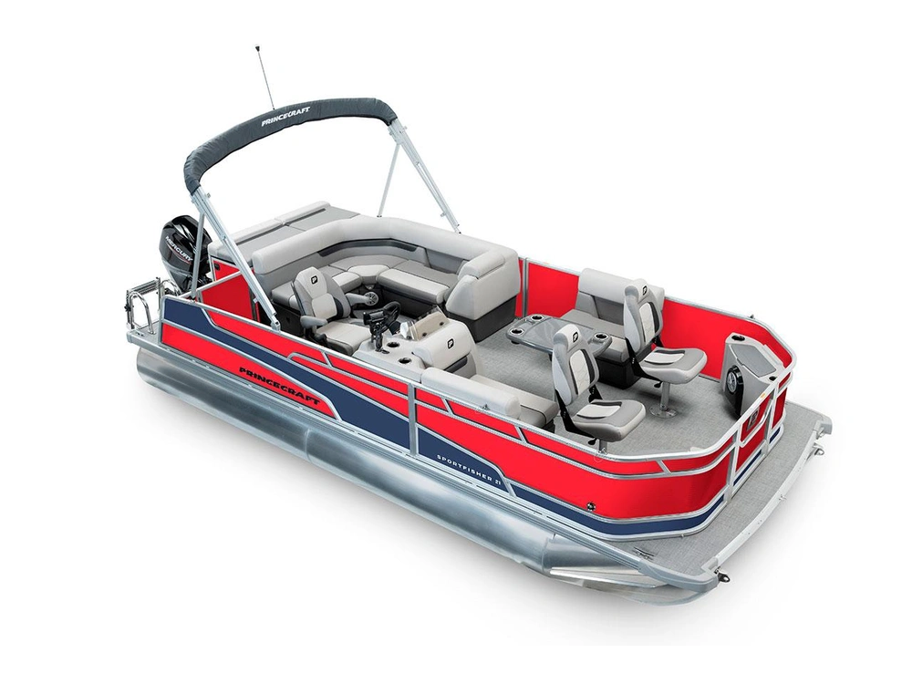 2025 Princecraft Sportfisher 21-2S Sportfisher 21-2S Ruby Red - Nautical Blue Edition alt