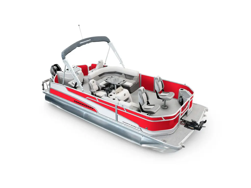 2025 Princecraft Sportfisher 21-4S Ruby Red - Onyx White Edition