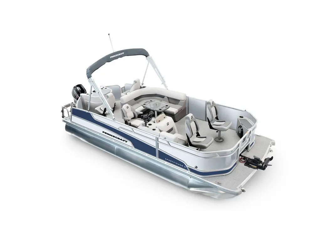 2025 Princecraft Sportfisher 21-4S Pearl Grey - Nautical Blue Edition