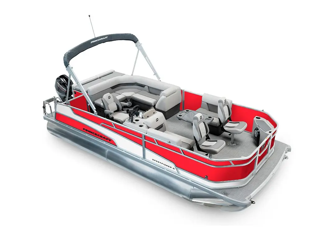 Princecraft Sportfisher 21-2S Rouge Rubis - Édition Blanc Onyx 2025