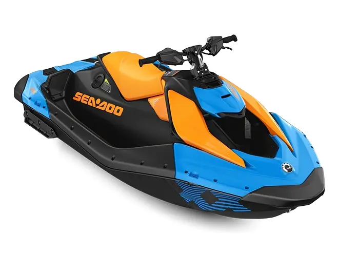2026 Sea-Doo Spark Trixx for 1 90 hp Gulfstream Blue / Orange Crush