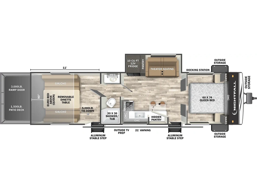 2025 Forest River Nightfall Nightfall 29N Floorplan alt